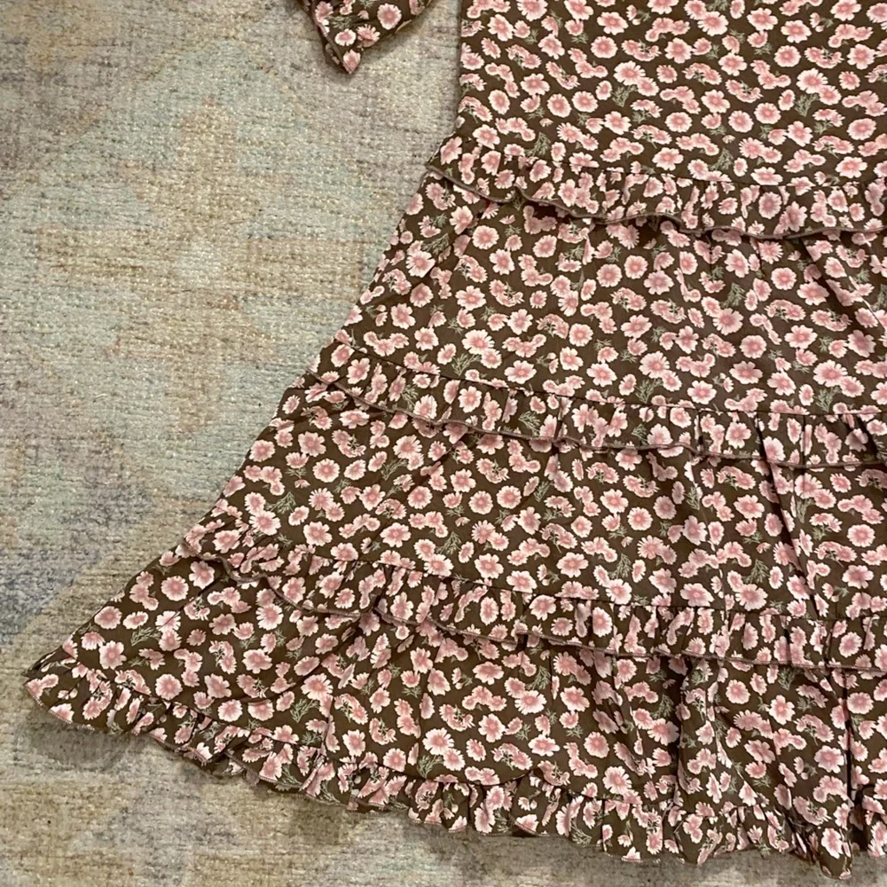 NWT and BOGO!! Kidpik Brown Daisy Ruffle Tiered Dress - Picture 4 of 10